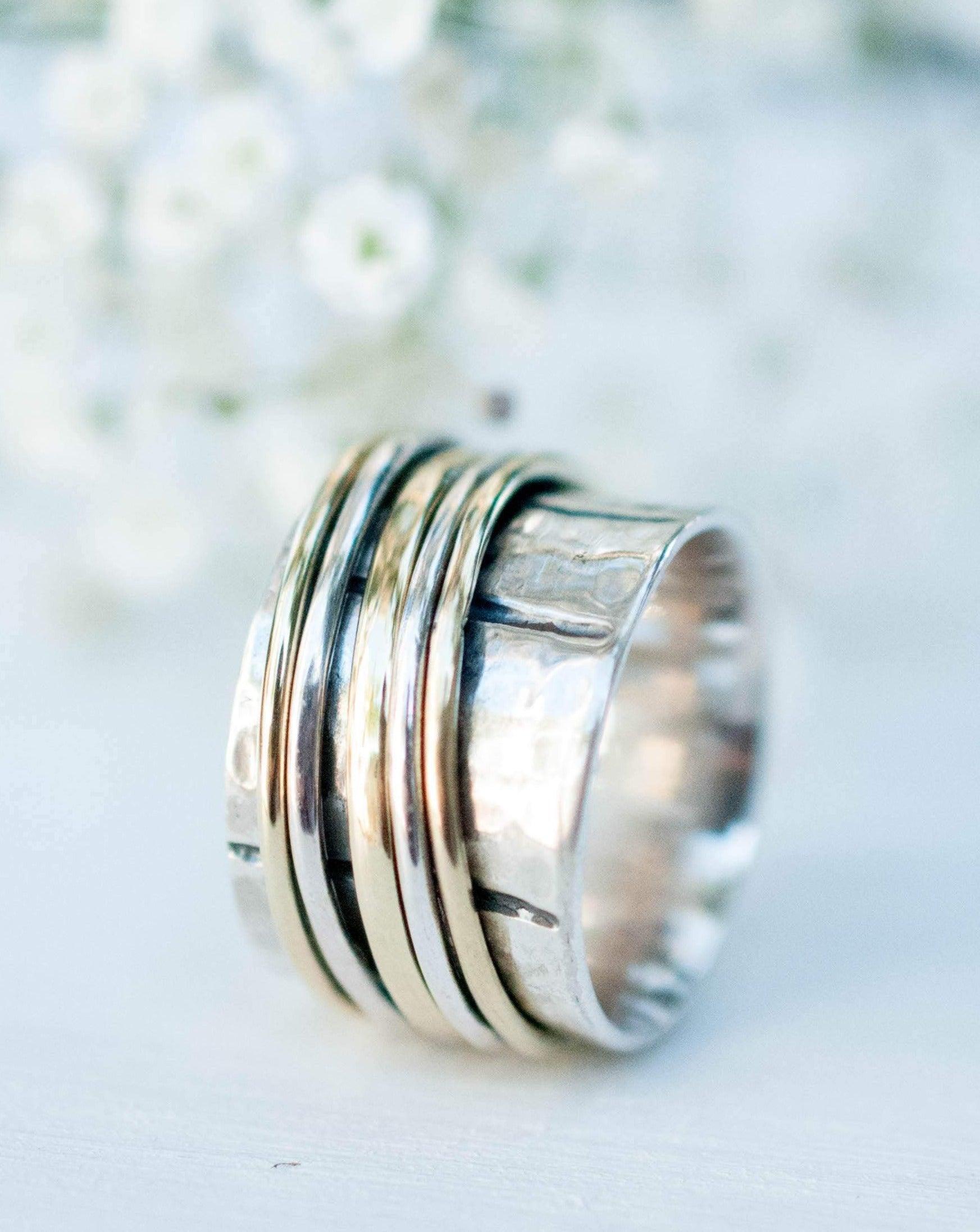 Spinner Ring ~ Sterling Silver 925 & Bronze ~ MS004 - Maresia Jewelry
