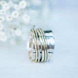 Spinner Ring ~ Sterling Silver 925 & Bronze ~ MS004 - Maresia Jewelry