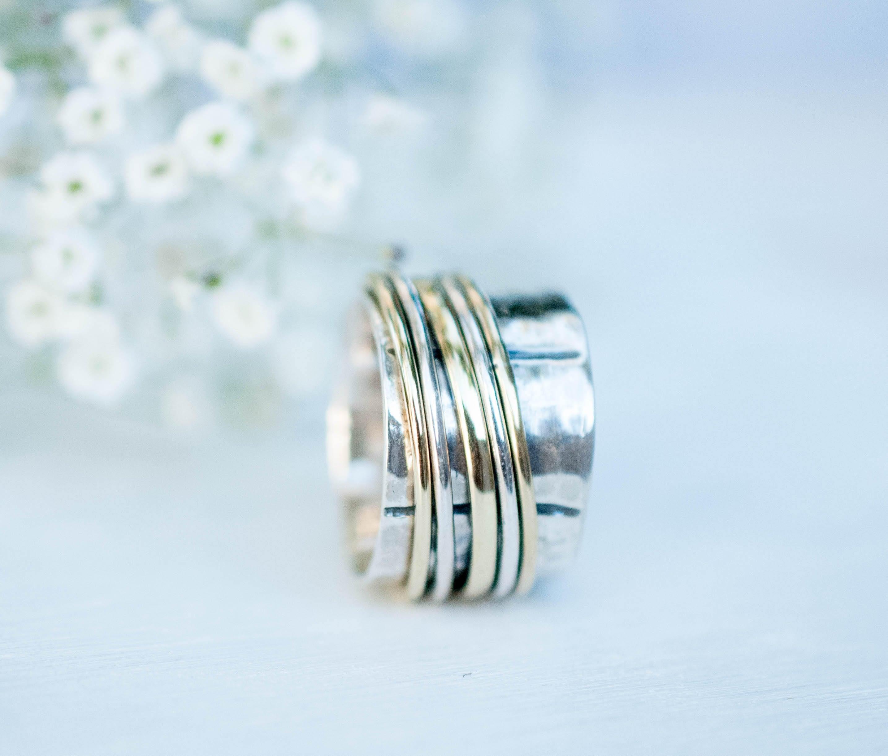 Spinner Ring ~ Sterling Silver 925 & Bronze ~ MS004 - Maresia Jewelry