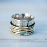 Spinner Ring ~ Sterling Silver 925 & Bronze ~ MS004 - Maresia Jewelry