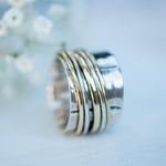 Spinner Ring ~ Sterling Silver 925 & Bronze ~ MS004 - Maresia Jewelry