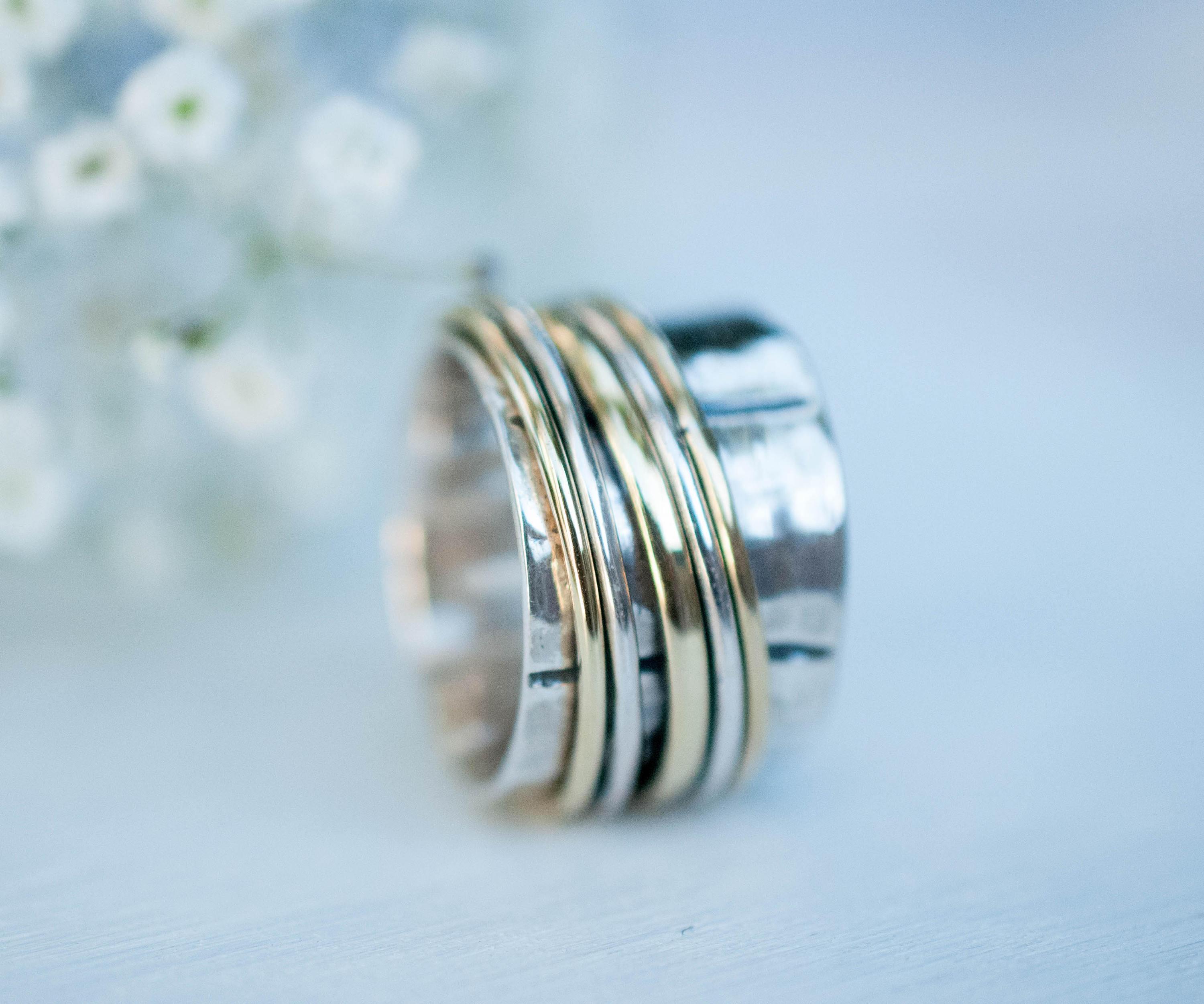 Spinner Ring ~ Sterling Silver 925 & Bronze ~ MS004 - Maresia Jewelry