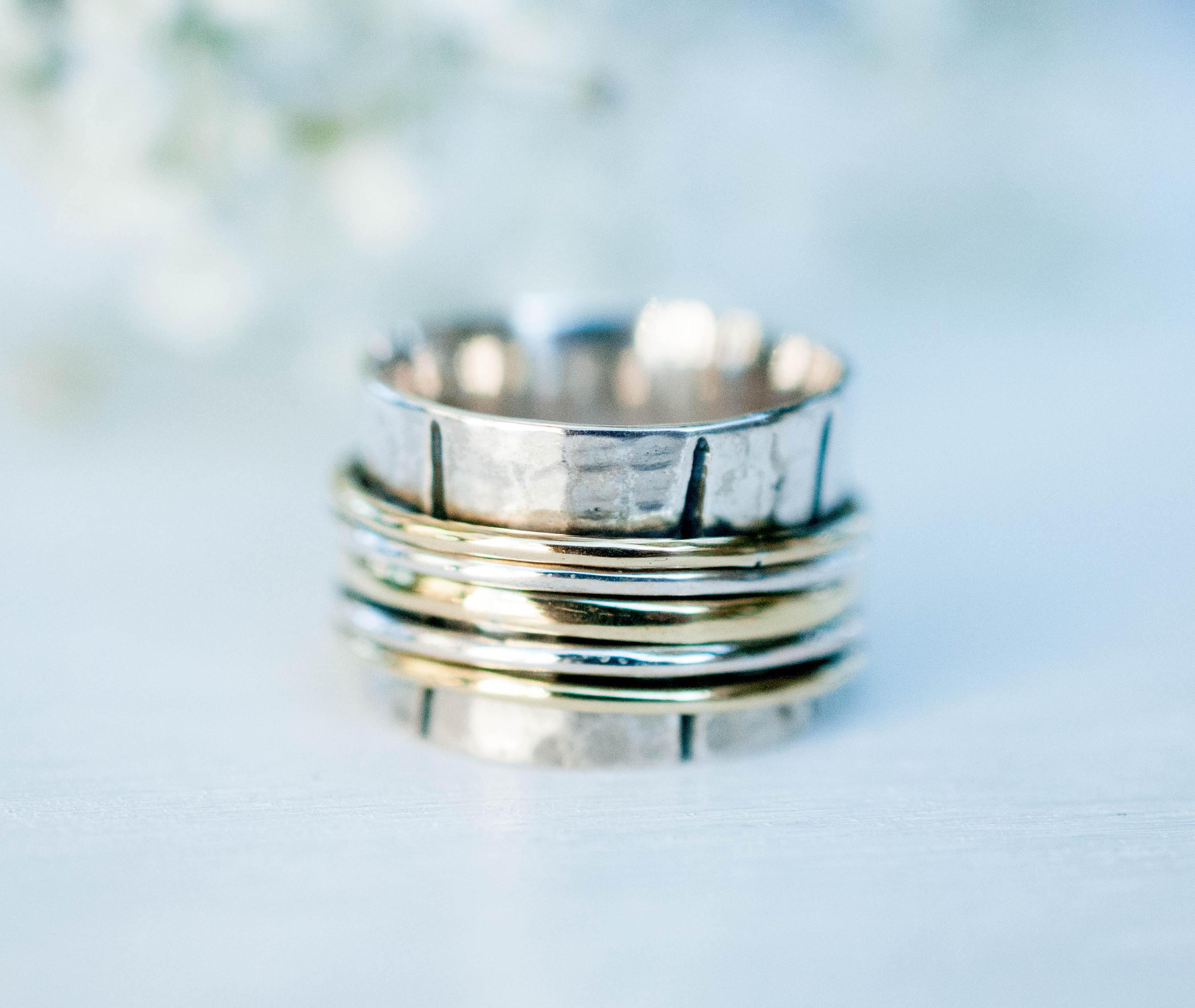 Spinner Ring ~ Sterling Silver 925 & Bronze ~ MS004 - Maresia Jewelry