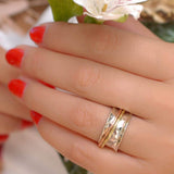 Spinner Ring ~Sterling Silver 925 & Copper & Bronze ~MS001 - Maresia Jewelry