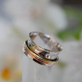 Spinner Ring ~Sterling Silver 925 & Copper & Bronze ~MS001 - Maresia Jewelry