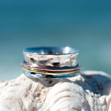 Spinner Ring ~Sterling Silver 925 & Copper & Bronze ~MS001 - Maresia Jewelry