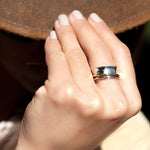 Spinner Ring ~Sterling Silver 925 & Copper & Bronze ~MS001 - Maresia Jewelry