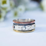 Spinner Ring~Sterling Silver 925 & Copper & Bronze~MS018 - Maresia Jewelry