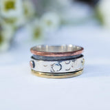 Spinner Ring~Sterling Silver 925 & Copper & Bronze~MS018 - Maresia Jewelry