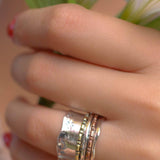 Spinner Ring~Sterling Silver 925 & Copper & Bronze ~MS001 - Maresia Jewelry