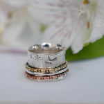 Spinner Ring~Sterling Silver 925 & Copper & Bronze ~MS001 - Maresia Jewelry