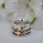 Spinner Ring~Sterling Silver 925 & Copper & Bronze ~MS001 - Maresia Jewelry