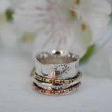 Spinner Ring~Sterling Silver 925 & Copper & Bronze ~MS001 - Maresia Jewelry