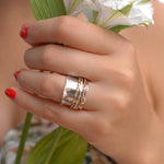 Spinner Ring~Sterling Silver 925 & Copper & Bronze ~MS001 - Maresia Jewelry