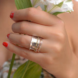 Spinner Ring~Sterling Silver 925 & Copper & Bronze ~MS001 - Maresia Jewelry