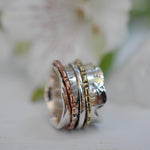 Spinner Ring~Sterling Silver 925 & Copper & Bronze ~MS001 - Maresia Jewelry