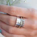 Spinner Ring~Sterling Silver 925 & Copper & Bronze ~MS001 - Maresia Jewelry