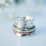 Spinner Ring~Sterling Silver 925 & Copper & Bronze ~MS001 - Maresia Jewelry