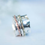 Spinner Ring~Sterling Silver 925 & Copper & Bronze ~MS001 - Maresia Jewelry