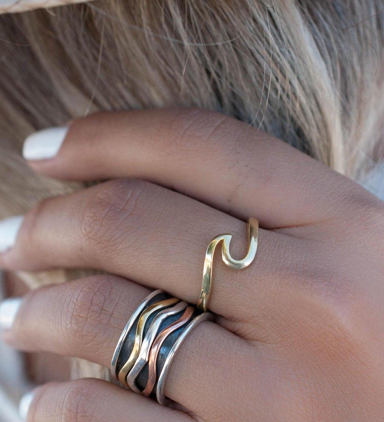 Spinner Ring~Sterling Silver 925 & Copper & Bronze~MS008 - Maresia Jewelry