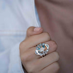 Spiny Oyster Turquoise Ring ~ oval shape ~Sterling Silver 925 ~ Handmade ~ Gemstone ~ Statement~ December Birthstone Boho * MR284