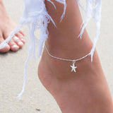Star Fish Anklet Bracelet ~ Sterling Silver 925~ MA003 - Maresia Jewelry