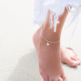 Star Fish Anklet Bracelet ~ Sterling Silver 925~ MA003 - Maresia Jewelry