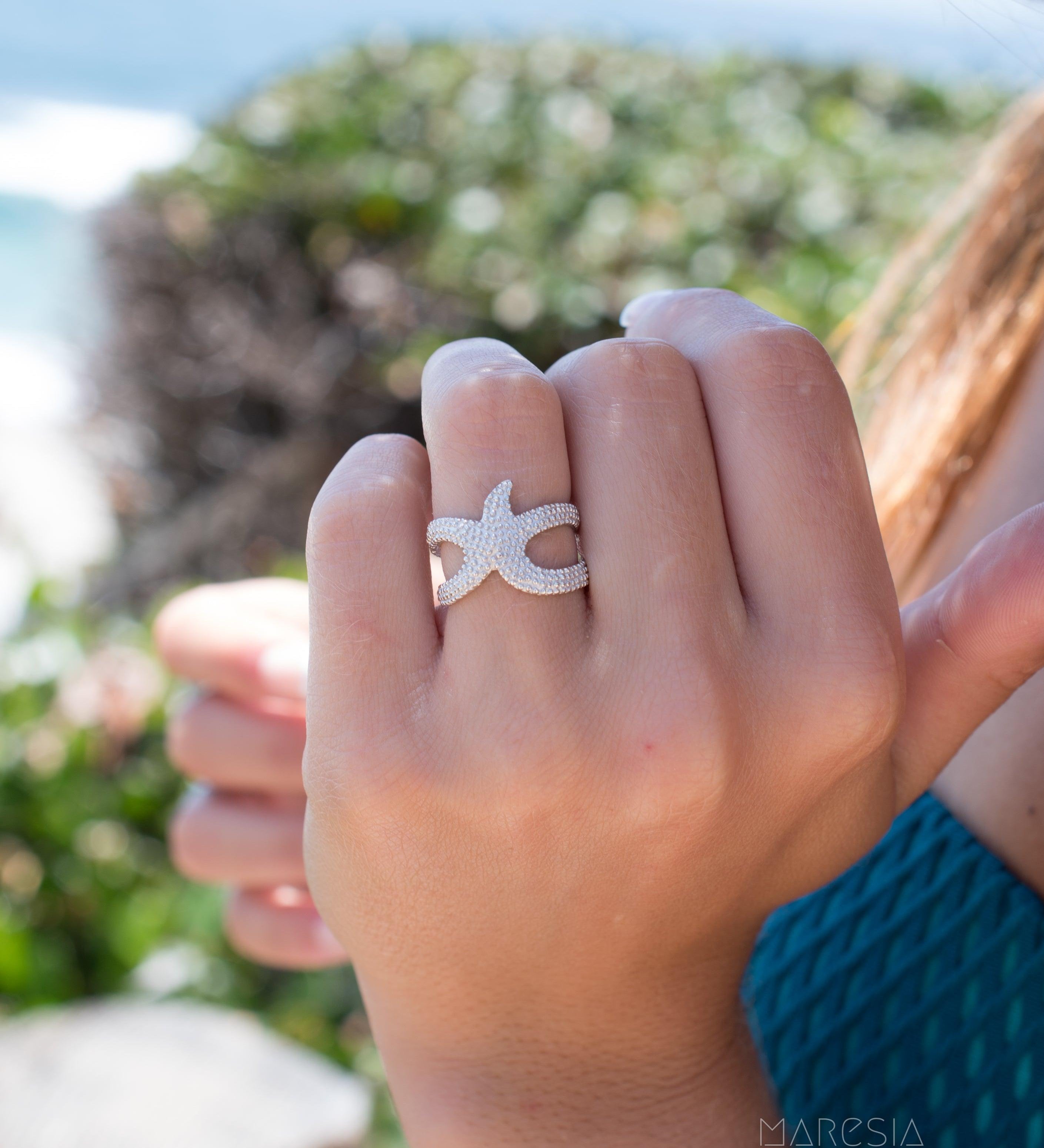 Star Fish Ring~ Sterling Silver 925~ SMR027 - Maresia Jewelry