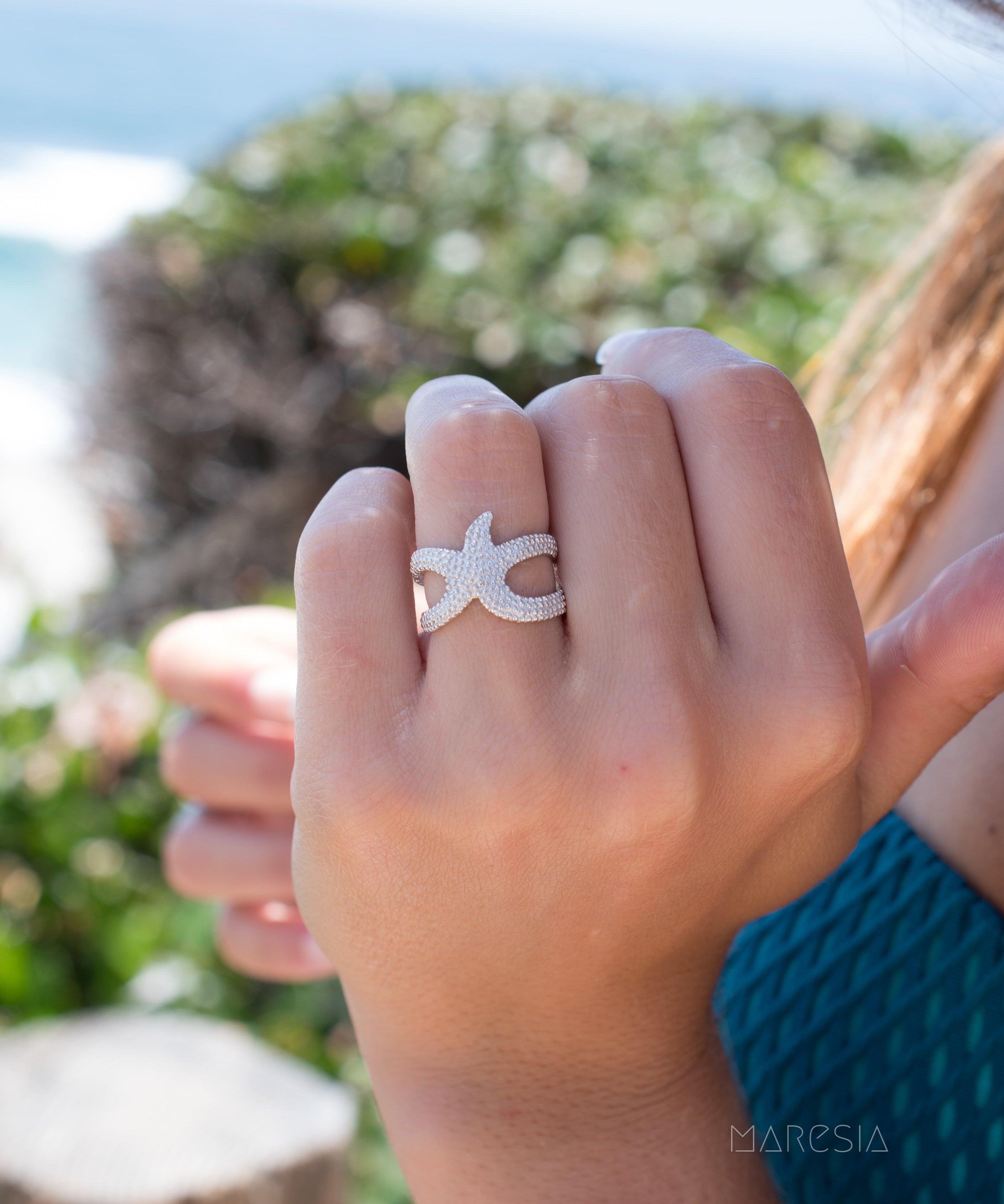 Star Fish Ring~ Sterling Silver 925~ SMR027 - Maresia Jewelry