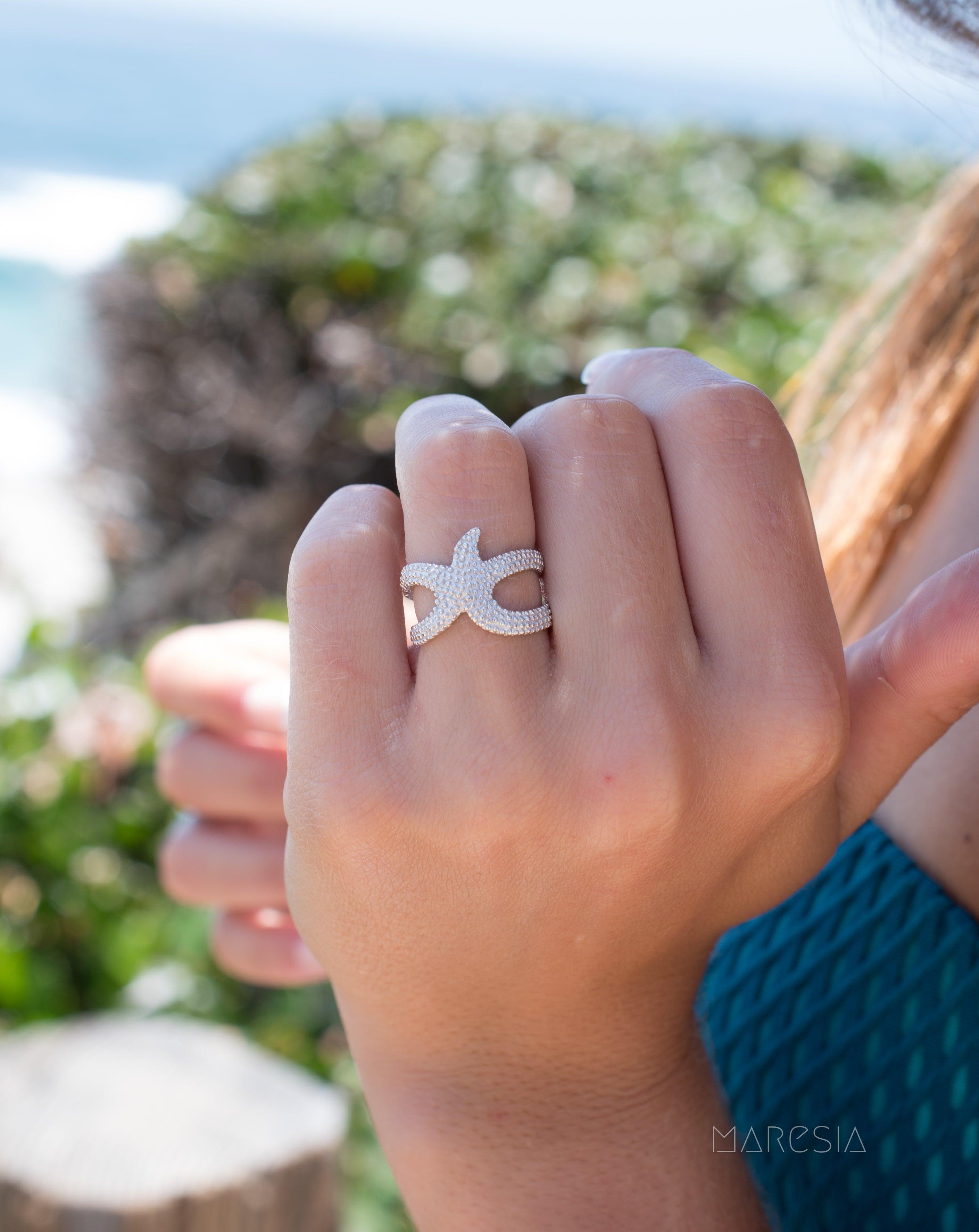 Star Fish Ring~ Sterling Silver 925~ SMR027 - Maresia Jewelry