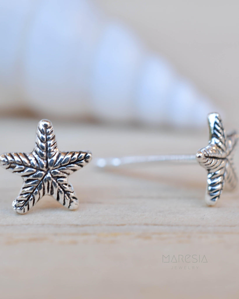 Starfish Stud Earrings ~ Sterling Silver 925 ~ SME083 - Maresia Jewelry