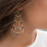 Stephanie Chandelier Earrings ~Gold Plated ~ SME037 - Maresia Jewelry