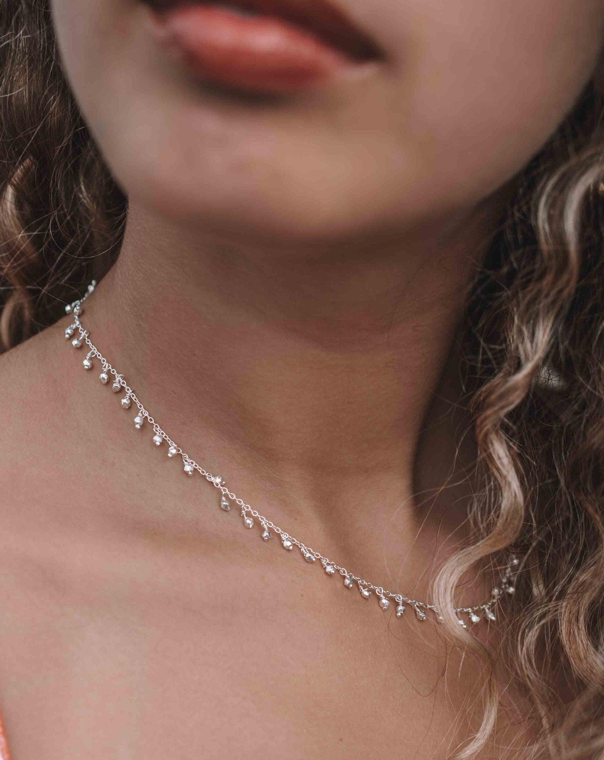 Sterling Silver 925 or Gold Vermeil Choker ~ Jewelry ~ Gift For Her ~ Minimalist~ Handmade~ Thin Chain~ Delicate ~Layered~MN111