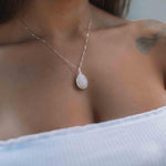 Suy Gemstone Necklace ~ Aqua Chalcedony ~ Sterling Silver 925~MN012 - Maresia Jewelry