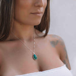 Suy Gemstone Necklace ~ Aqua Chalcedony ~ Sterling Silver 925~MN012 - Maresia Jewelry