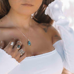 Suy Gemstone Necklace ~ Rose Quartz ~ Sterling Silver 925 ~MN012 - Maresia Jewelry