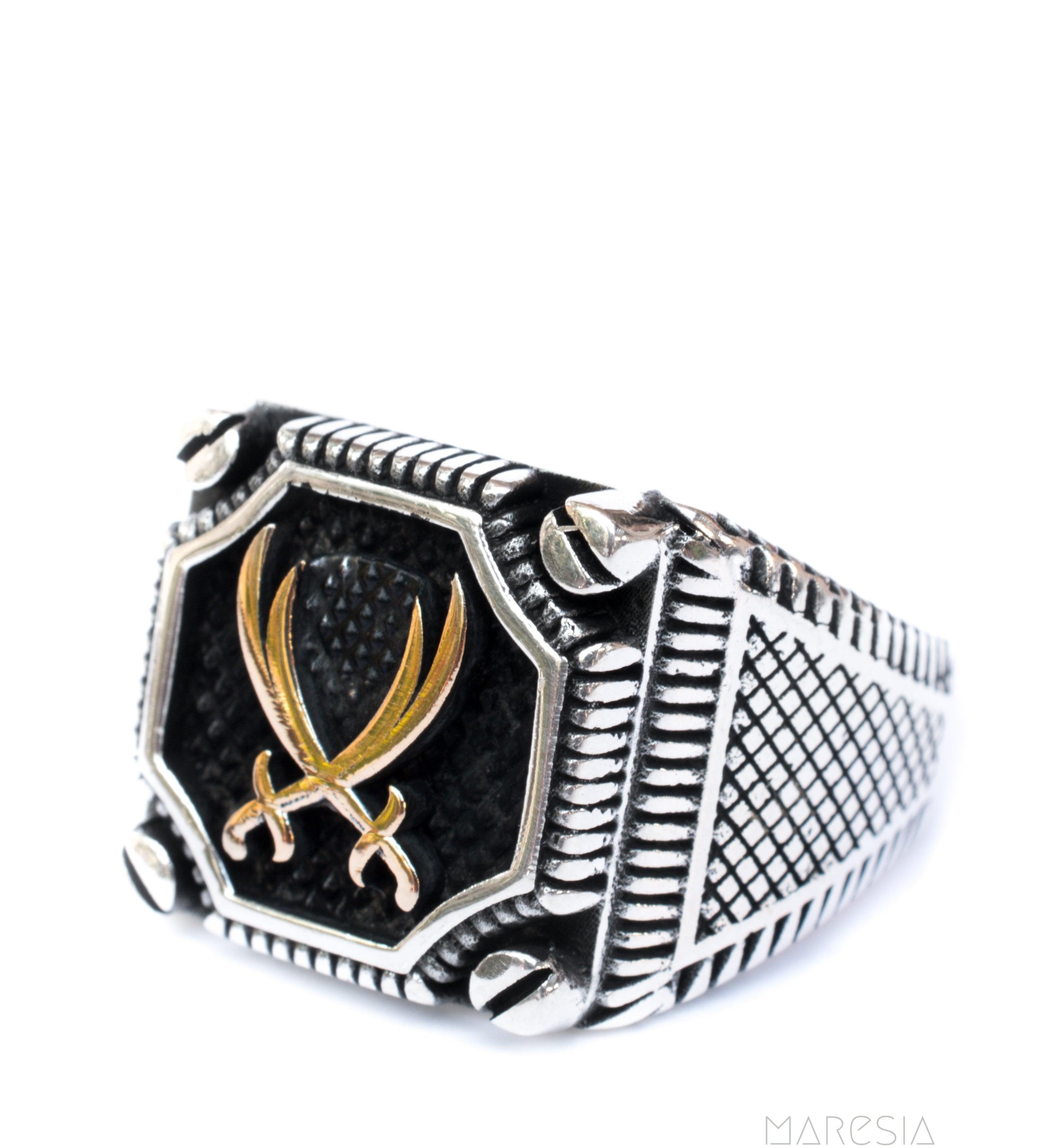 Swords Men's Ring ~ Sterling Silver 925 ~ - Maresia Jewelry