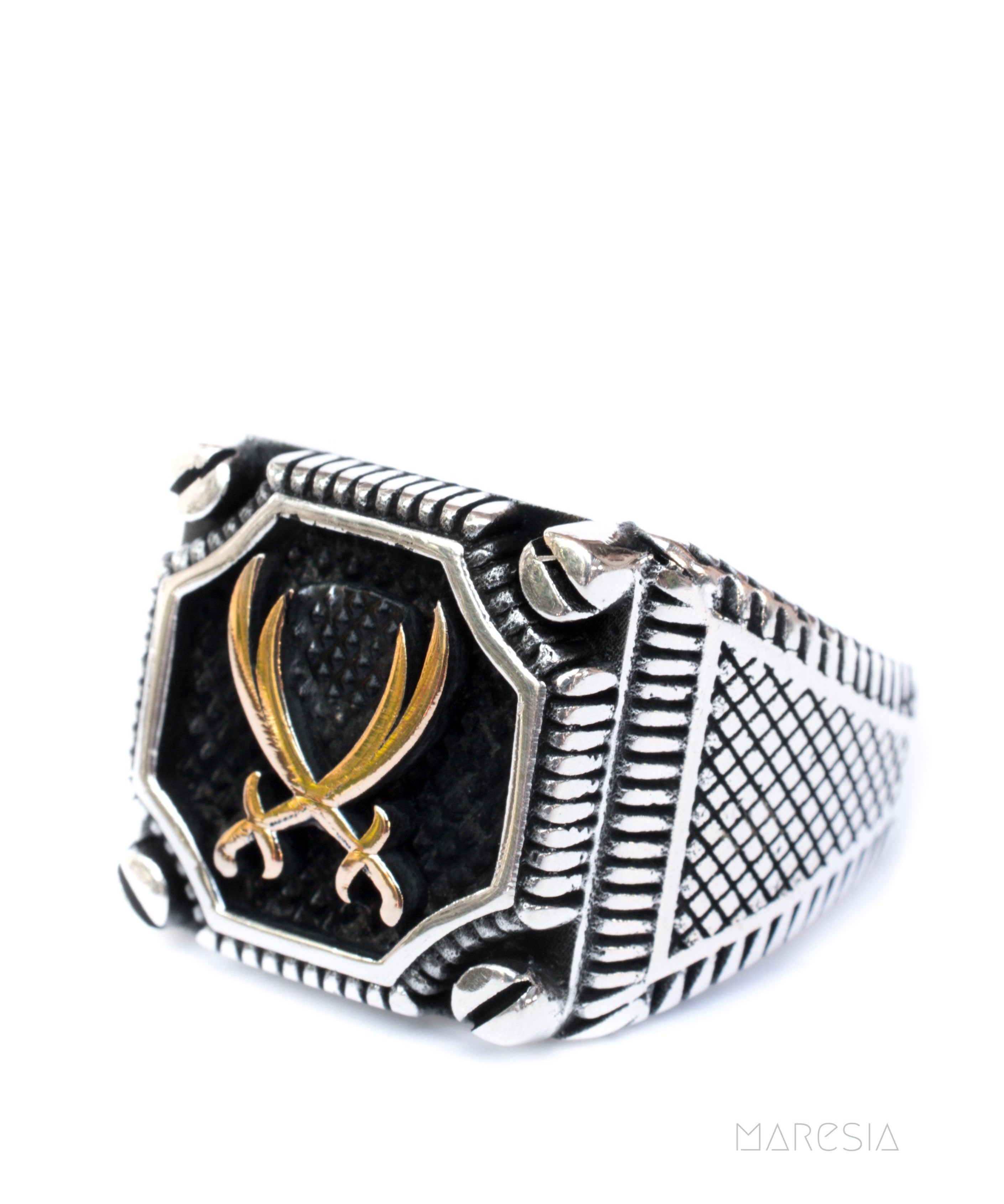 Swords Men's Ring ~ Sterling Silver 925 ~ - Maresia Jewelry
