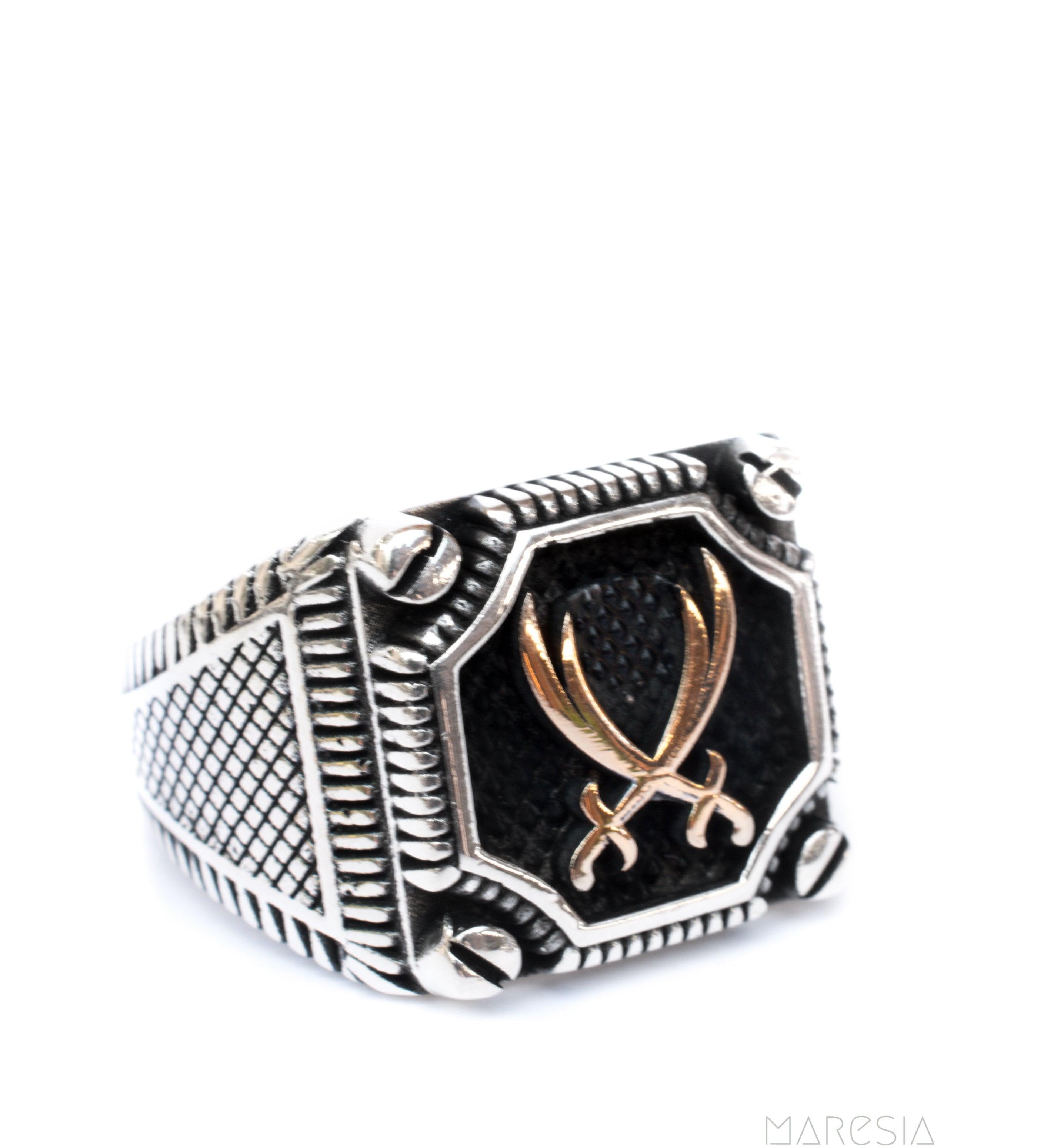 Swords Men's Ring ~ Sterling Silver 925 ~ - Maresia Jewelry
