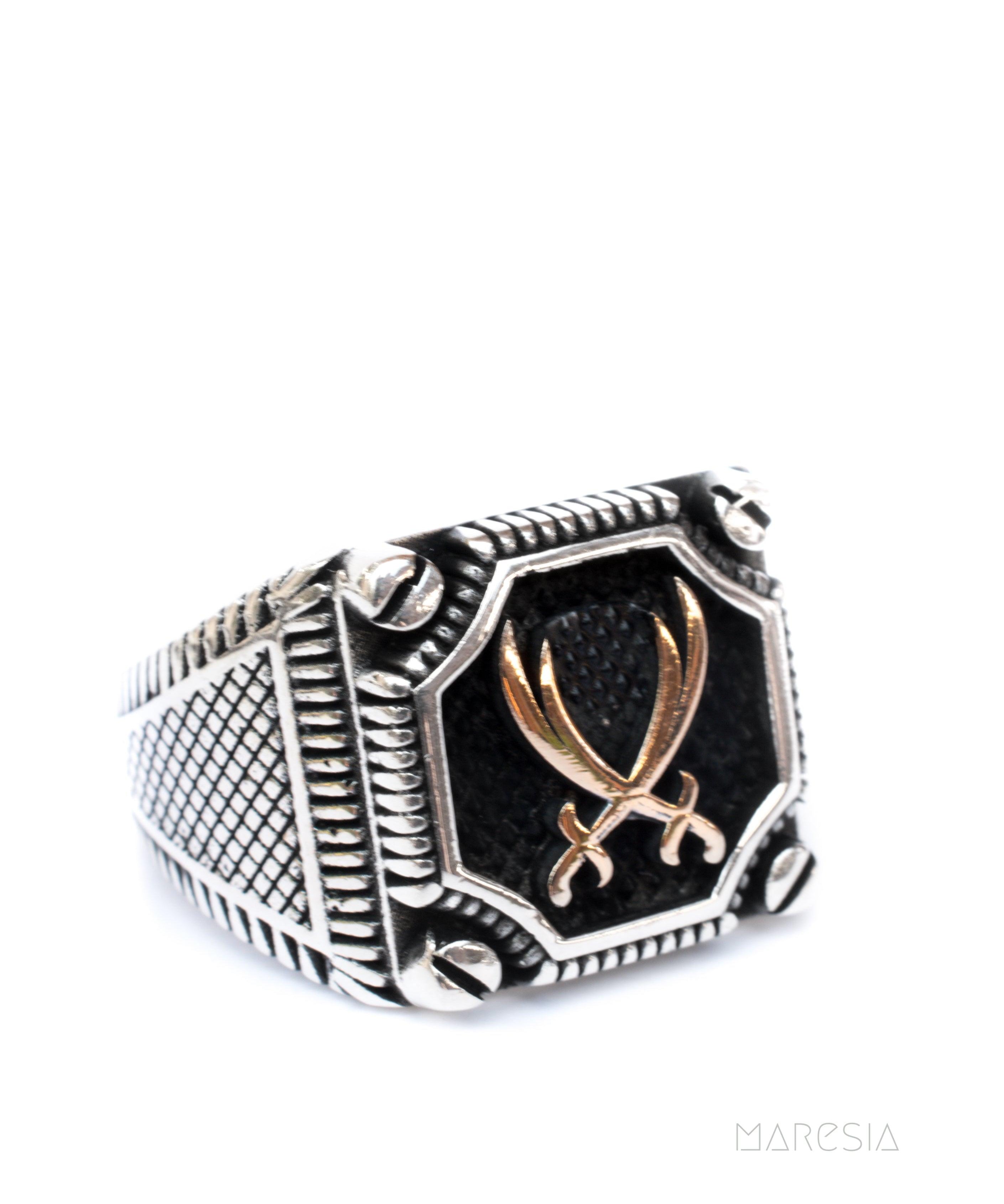 Swords Men's Ring ~ Sterling Silver 925 ~ - Maresia Jewelry