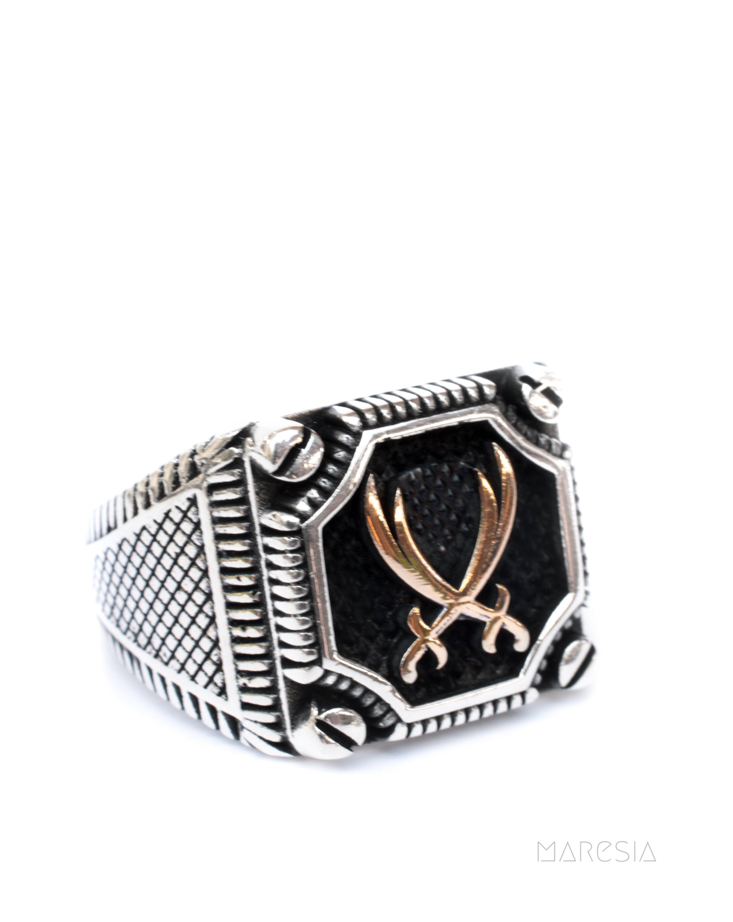 Swords Men's Ring ~ Sterling Silver 925 ~ - Maresia Jewelry