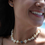 Tahitian Pearl & Mother-of-Pearl Choker ~ Sterling Silver 925 or Gold Filled~ Choker ~ Jewelry ~ Minimalist~ Handmade~Delicate~Layered MN0