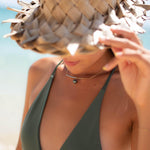 Tahitian Pearl Bar necklace ~ Gold Filled or Sterling Silver ~ Dainty Gold Necklace ~ Hammered Bar ~Minimalist ~Delicate ~Layered MN064