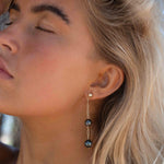Tahitian Pearl Earrings ~ 14k Gold Filled ~ Hoop ~ Jewelry ~ Natural ~ Organic ~ Everyday ~ ME221