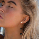 Tahitian Pearl Earrings ~ 14k Gold Filled ~ Hoop ~ Jewelry ~ Natural ~ Organic ~ Everyday ~ ME221