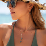 Tahitian Pearl Earrings ~ 14k Gold Filled or Sterling Silver 925 ~ Hoop ~ Jewelry  ~ Natural ~ Organic ~ Everyday  Boho ~ Hippie ~ ME159
