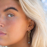 Tahitian Pearl Earrings ~ 14k Gold Filled, Rose Gold Filled or Sterling Silver 925 ~ Hoop ~ Jewelry ~ Natural ~ Organic ~ Everyday ~ ME220