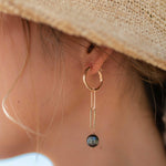 Tahitian Pearl Earrings ~ 14k Gold Filled, Rose Gold Filled or Sterling Silver 925 ~ Hoop ~ Jewelry ~ Natural ~ Organic ~ Everyday ~ ME220