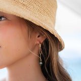 Tahitian Pearl Earrings ~ 14k Gold Filled, Rose Gold Filled or Sterling Silver 925 ~ Hoop ~ Jewelry ~ Natural ~ Organic ~ Everyday ~ ME220