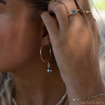 Tahitian Pearl Hoop Earrings ~ 14k Gold Filled or Sterling Silver ~ Jewelry ~ Natural ~ Organic ~ Everyday Boho ~ Hippie ~ Circle ~ ME223